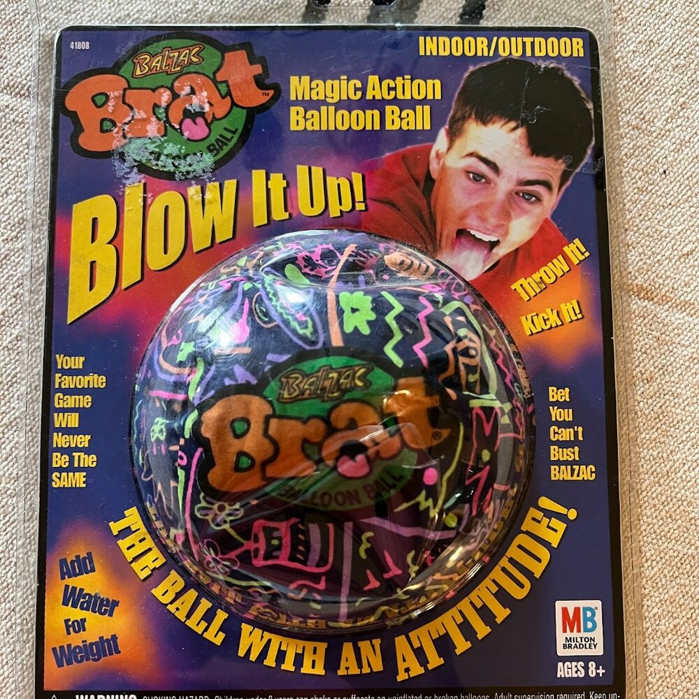 NEW Vintage BALZAC MAGIC ACTION BALLOON BALL Milton Bradley NIP